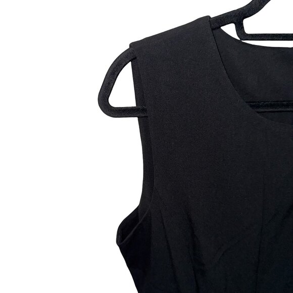 Calvin Klein Women Fit & Flare Casual Formal Dress Sleeveless Black Belt Sz 14 - Picture 2 of 13
